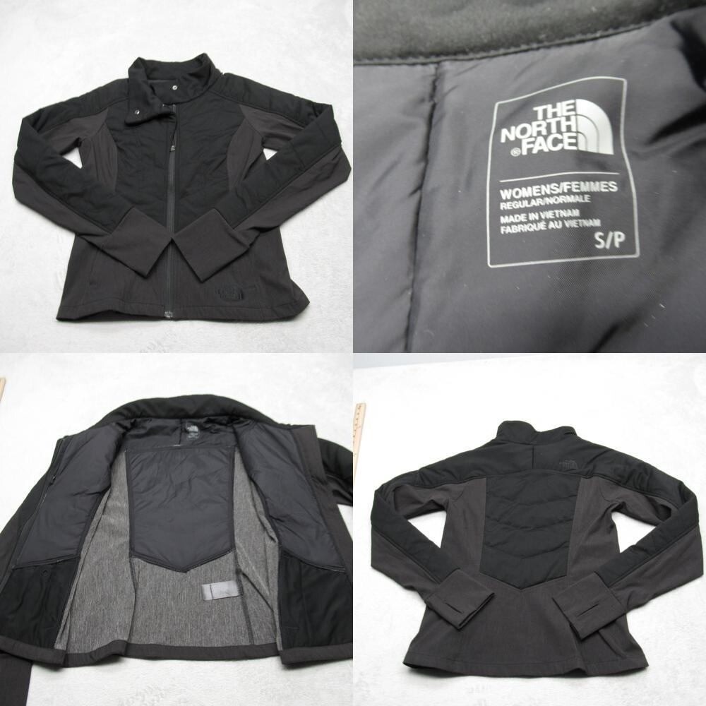 North Face Jacket Women Small Black Thumbholes Hybrid Performance Pseudio Moto